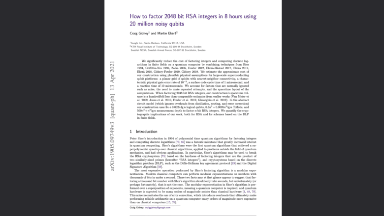 Factoring RSA 2048 20M