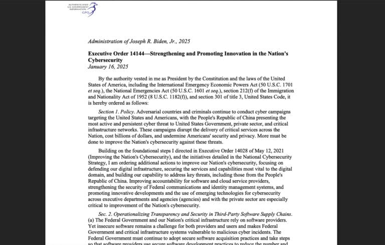 Executive Order 14144 Quantum