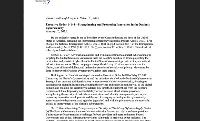 Executive Order 14144 Quantum