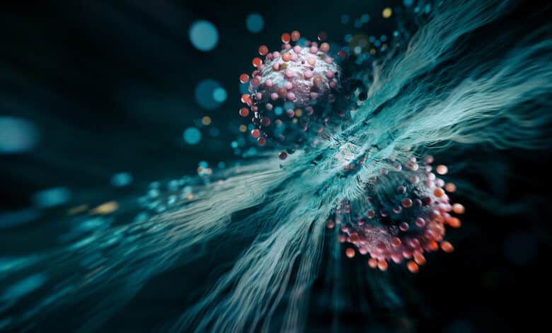 Quantum Cellular Automata in Living Cells