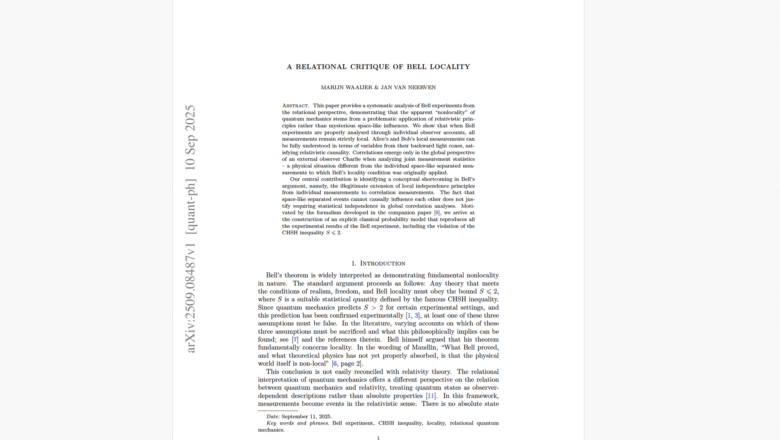 Critique of Bell Locality