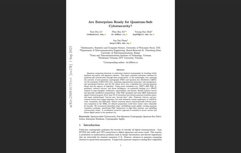 Enterprises Quantum Ready