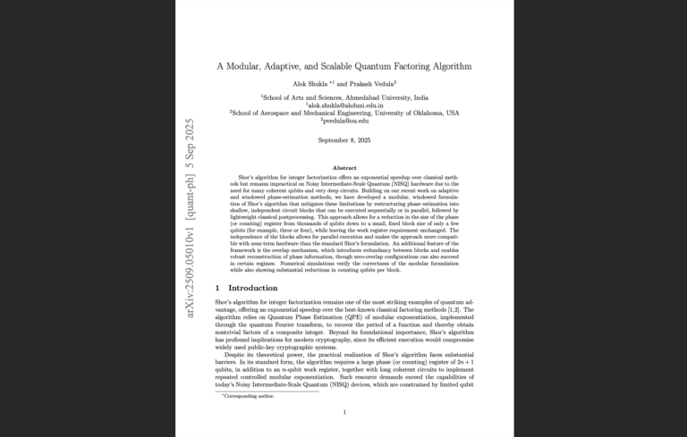 Modular Quantum Factoring