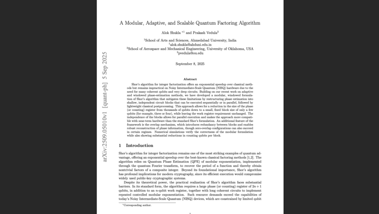 Modular Quantum Factoring