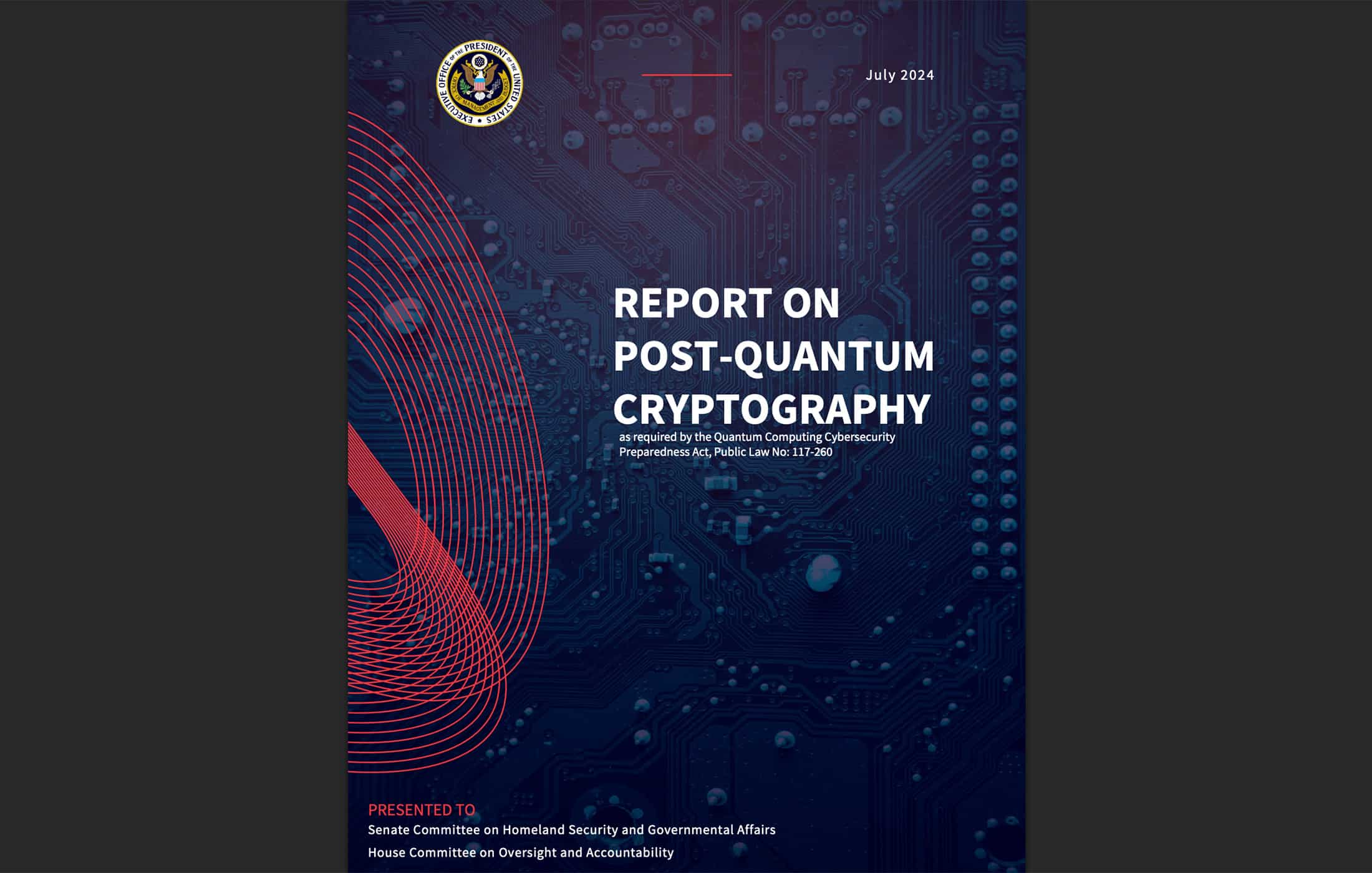 Report on Post-Quantum Cryptography