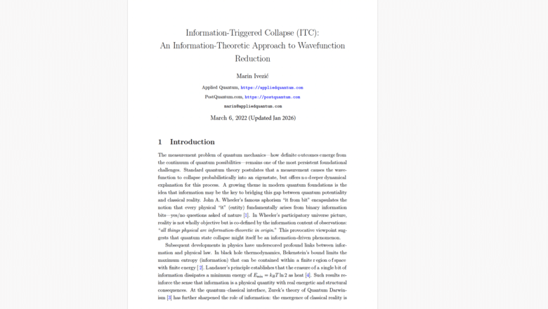 Information-Triggered Collapse (ITC) - An Information-Theoretic Approach to Wavefunction Reduction