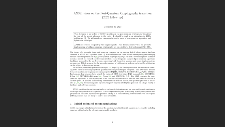 ANSSI PQC France