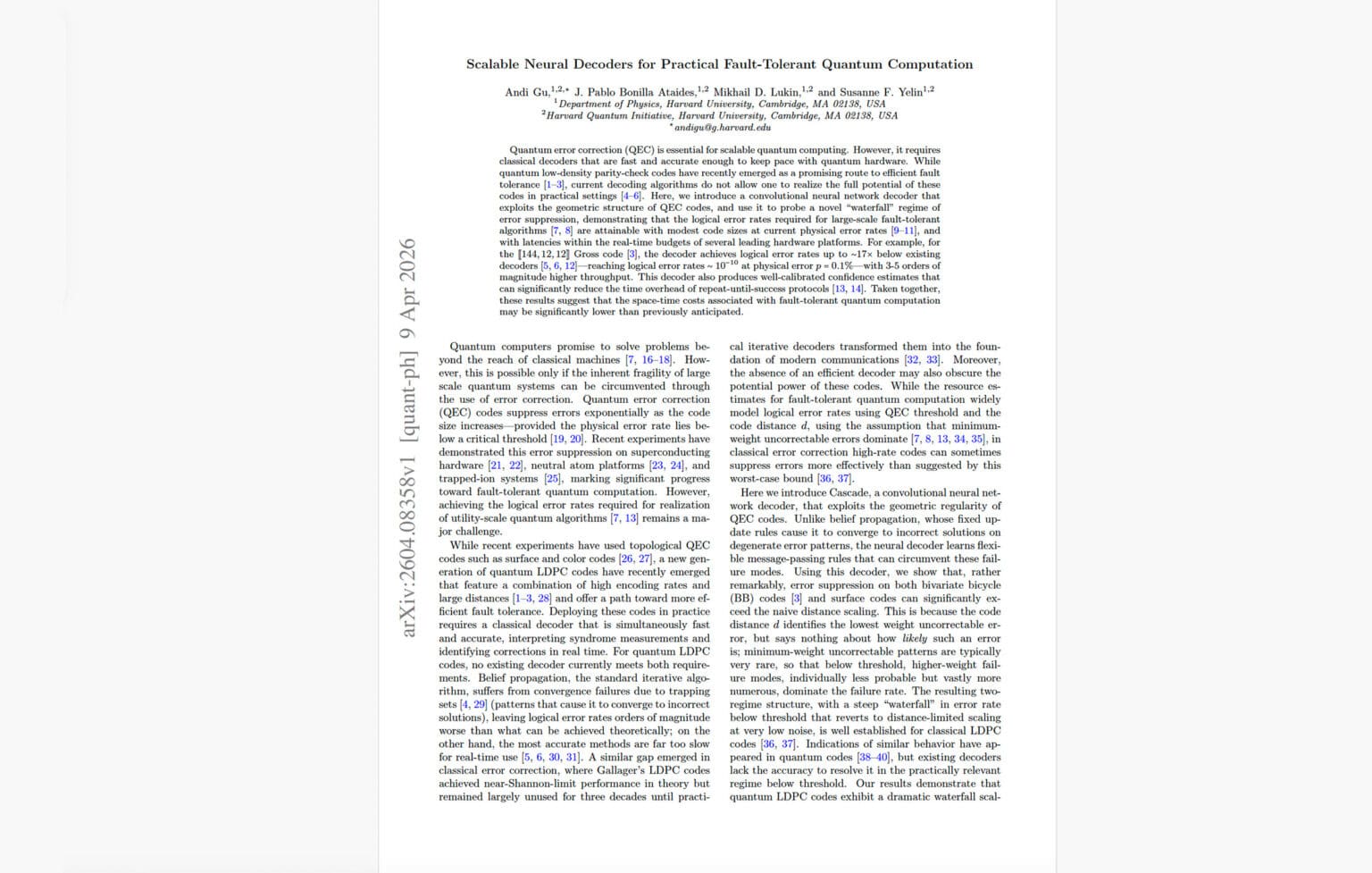 Hls Decoder Harvard's Cascade Neural Decoder