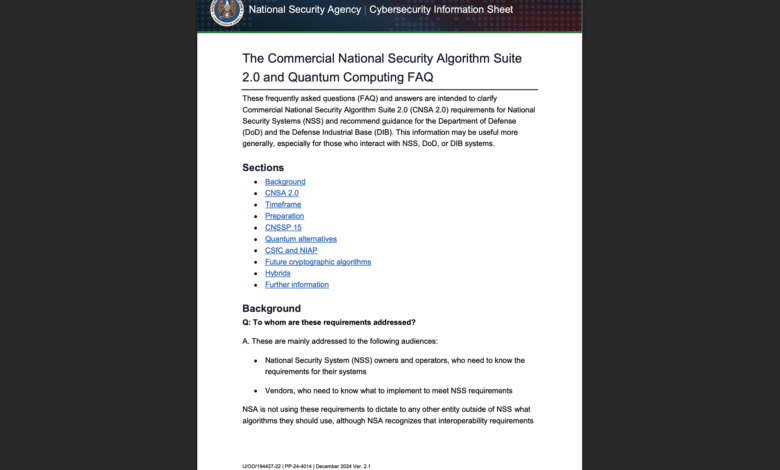 CNSA 2.0 CNSA 2.1