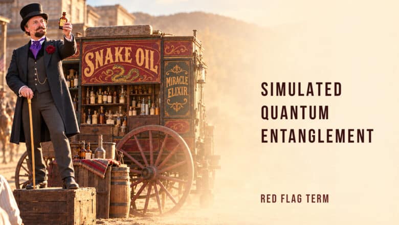 Quantum Snake Oil Simulated Quantum Entanglement