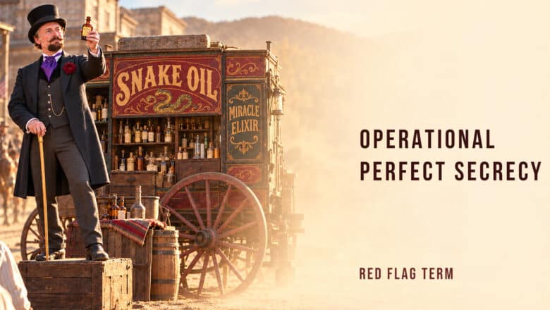 Quantum Snake Oil Operational Perfect Secrecy