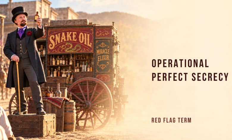 Quantum Snake Oil Operational Perfect Secrecy