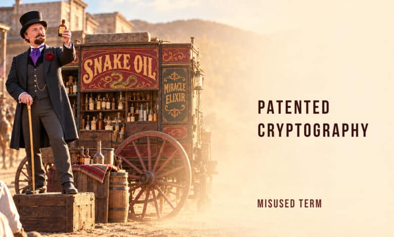 Quantum Snake Oil Patented Cryptography