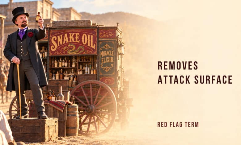 Quantum Snake Oil Removes Attack Surface