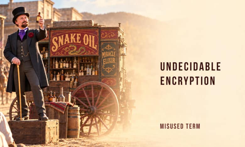 Quantum Snake Oil Undecidable Encryption