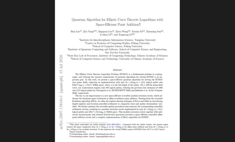 ECC 835 Logical Qubits