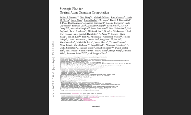 Strategic Plan Neutral-Atom