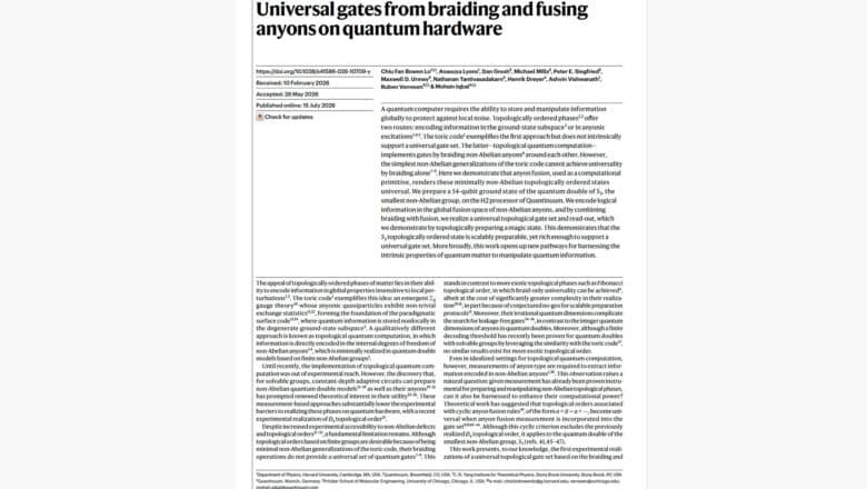 Topological Gate Quantinuum