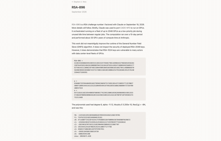 RSA-896 Factored