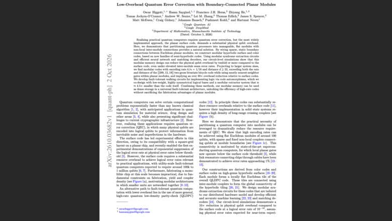 Modular Quantum Error Correction